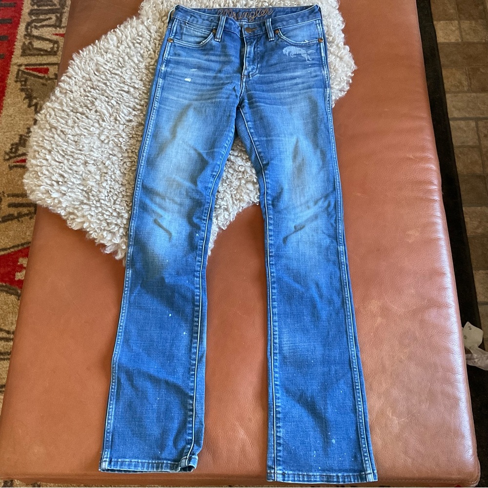 Stacked boot retro wrangler jeans